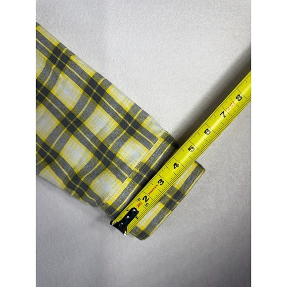Oakley Shirt Men XL Yellow Plaid Button Up Long Sleeve Pockets Outdoor Soft - Picture 8 of 15